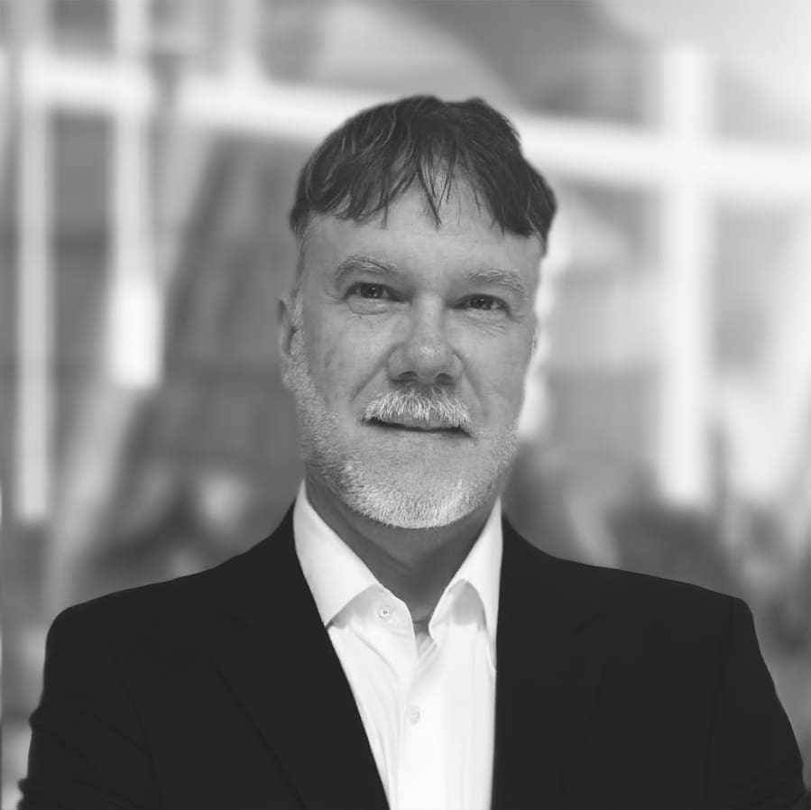 Black and white image of Chris Vaneman, President of B-ank